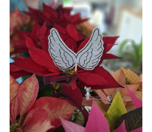 ADVENTSKALENDER 24. Dezember - Stickserie ITH - Engelsflügel LineArt Doodle Anhänger Stabdatei Appli